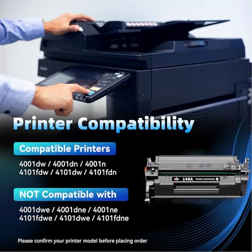 Image of 148A Black Toner Cartridge Replacement for HP W1480A 148X W1480X