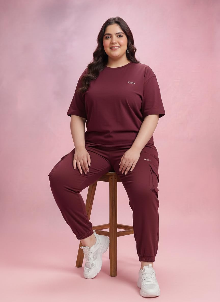 Kepa Summer Co Ord Set for Women | Top and Lower Set with Stretchable Waistband | Stylish Airport Outfit for Women | Western Track Suit Co-Ord Set for Casual Wear 2