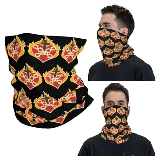 Pañuelo con diseño de corazón de Jesús Sagrado para el cuello, bufanda, bufanda cálida, unisex, para adultos