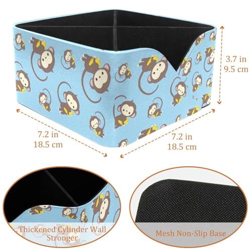Porte-crayons Little Monkey compact à 4 compartiments de rangement - 4