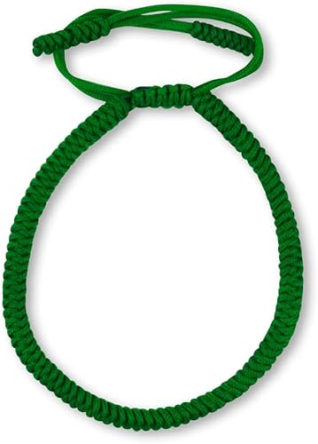 Dowling Brothers - Pulsera de nudo hecho a mano con cuerda de la suerte y un monje tibetano