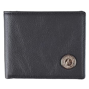 Apparel Christian Art Gifts Genuine Leather Wallet for Men | Strong and Courageous – Joshua 1:9 Bible Verse | Quality Classic Leather Black Bifold Wallet | Christian Gifts for Men Book