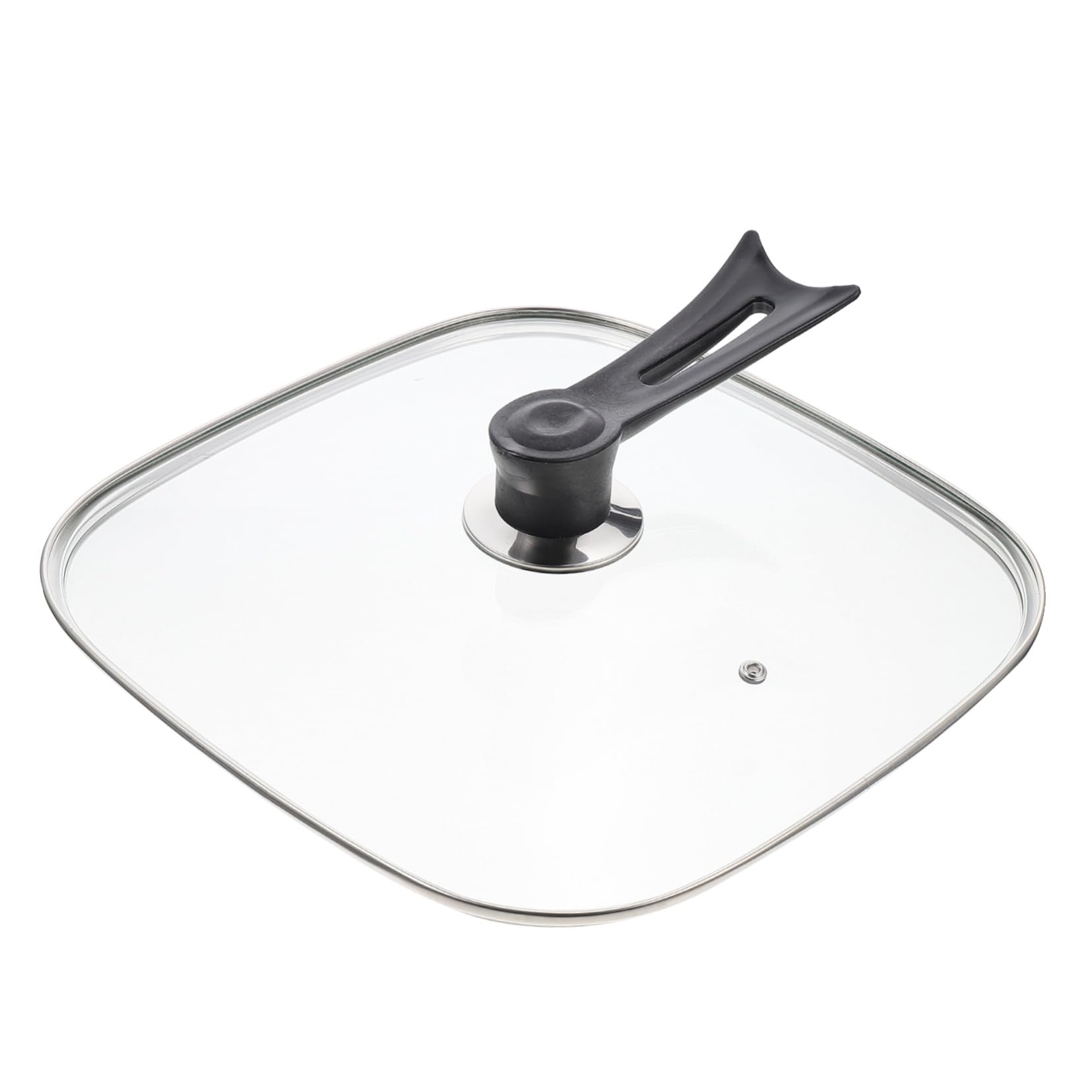 Mobestech Coperchio Quadrato Design Ergonomico Manico Antiscottatura per Pentola in Vetro Sostituzione per Pentolame per Cucine Domestiche e Mensa