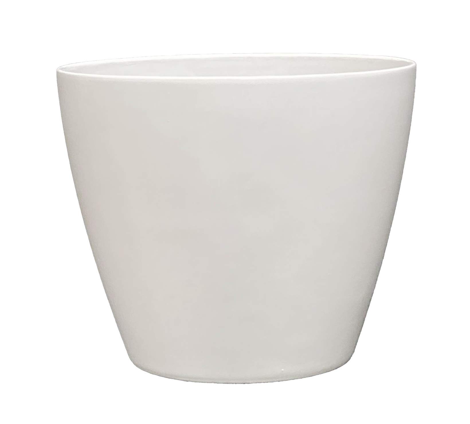 Classic Home and Garden Vogue Planter Pots w/Pottery Quality Finish - Modern Indoor & Outdoor Flower Pots - UV-Resistant Porch Planters - Decorative Pot for Flowers & Herbs (8” Stark White)