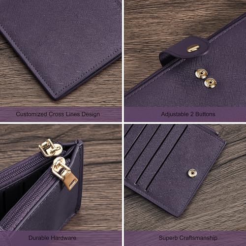 Image of Travelambo RFID Wallet Women Large Size Bifold Multi Card Wallet Case with Zipper Pocke Credit Card Holder for Women