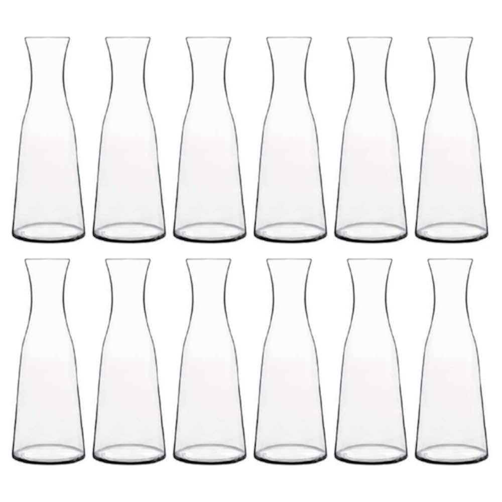 Bormioli Atelier Karaffe 250 ml im 12er Set – kleine Kristallglas Wasser- & Weinkaraffen, made in Italy