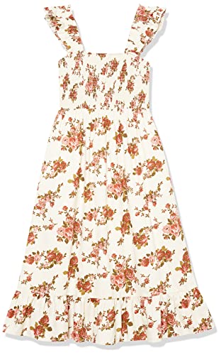 Image of The Drop Womens Kimi Ruffled Shoulder Smocked Midi Dress