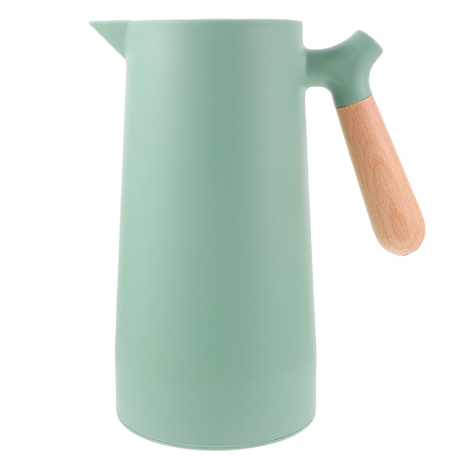 Botella térmica de vidrio aislante Uonlytech, termo de gran capacidad con mango de madera