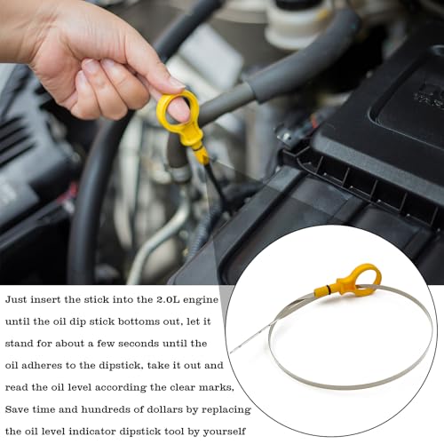 Image of CJ5Z-6750-A Engine Oil Dipstick Indicator, Compatible with Ford Edge Escape Explorer Focus Fusion Taurus, Lincoln Continental MKC MKT MKX MKZ, 2.0L Fluid Indicator Oil Stick