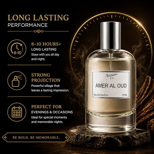 Image of Amer Al Oud EDP 100ml | Oud Amber Floral Spicy | Long-Lasting Luxury Perfume for Men