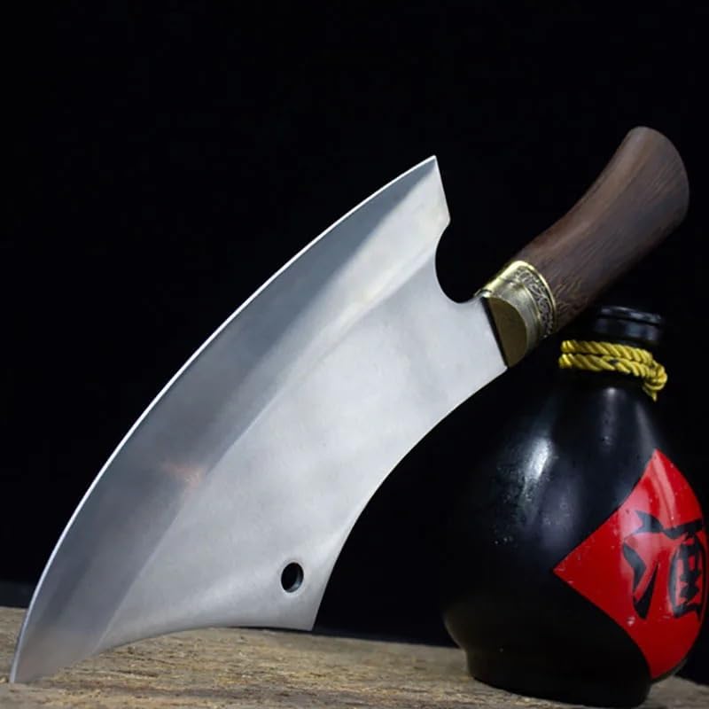 MAYIT Meat Cleaver Knife, 9.5 Inch Chopper Knife Sharp Cleaver Machete Hatchet Butcher Longquan Kitchen Knives Meat Poultry Tools Handmade, MAYiT5475