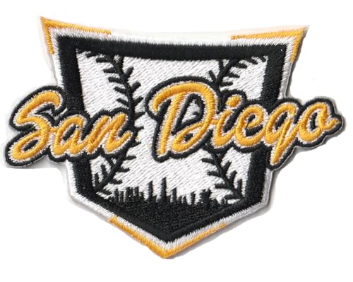 MJshop29 Baseball Fan City of San Diego Fan Favorite Team Iron On Patches for Clothing Backpacks Jeans Motorcycle Patch Sew On Custom Jackets Hats Tactical Bags