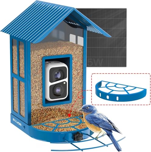 Support d'oiseau anti-vibration SOLIOM Baffle pour caméra de mangeoire BF08