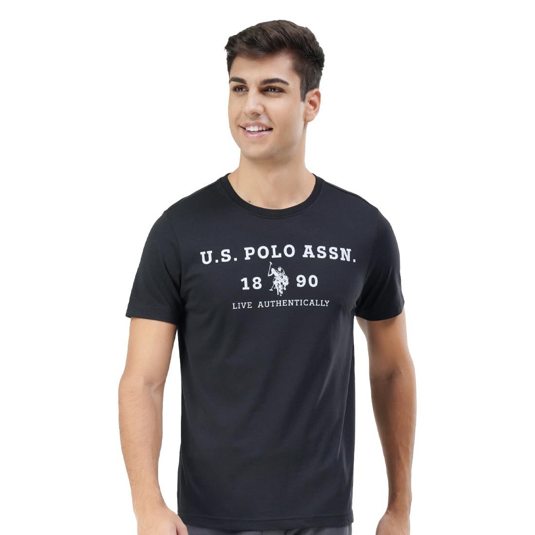 U.S. POLO ASSN. Men's Cotton Regular Fit Comfort Fit Brand Print I683 T-Shirt - Pack of 1 - Image 2