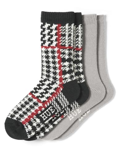 Image of HUE womens Crew Length Boot Socks, 2 Pair Pack