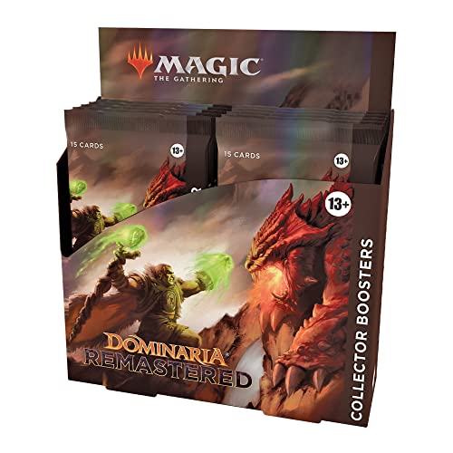 Magic: The Gathering Dominaria Remastered Collector Booster Box | 12 Packs (180 Magic Cards)
