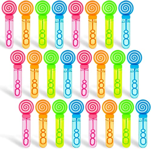 24 Pack Bubble Wands for Themed Birthday Wedding Interactive bubbles Toys for 3 4 5 6 7Year Old Boys Girls Classroom Party Favors Goodie Bags Fillers Birthday Day Gifts and Prize