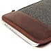 GMYLE Dark Grey & Brown Soft Felt Sleeve Bag Case Cover for MacBook Pro Pro 15 inch (Model: A1286)[2011-2012 Release] and MacBook 15 inch with Retina Display (Model: A1398)[2012-2015 Release]