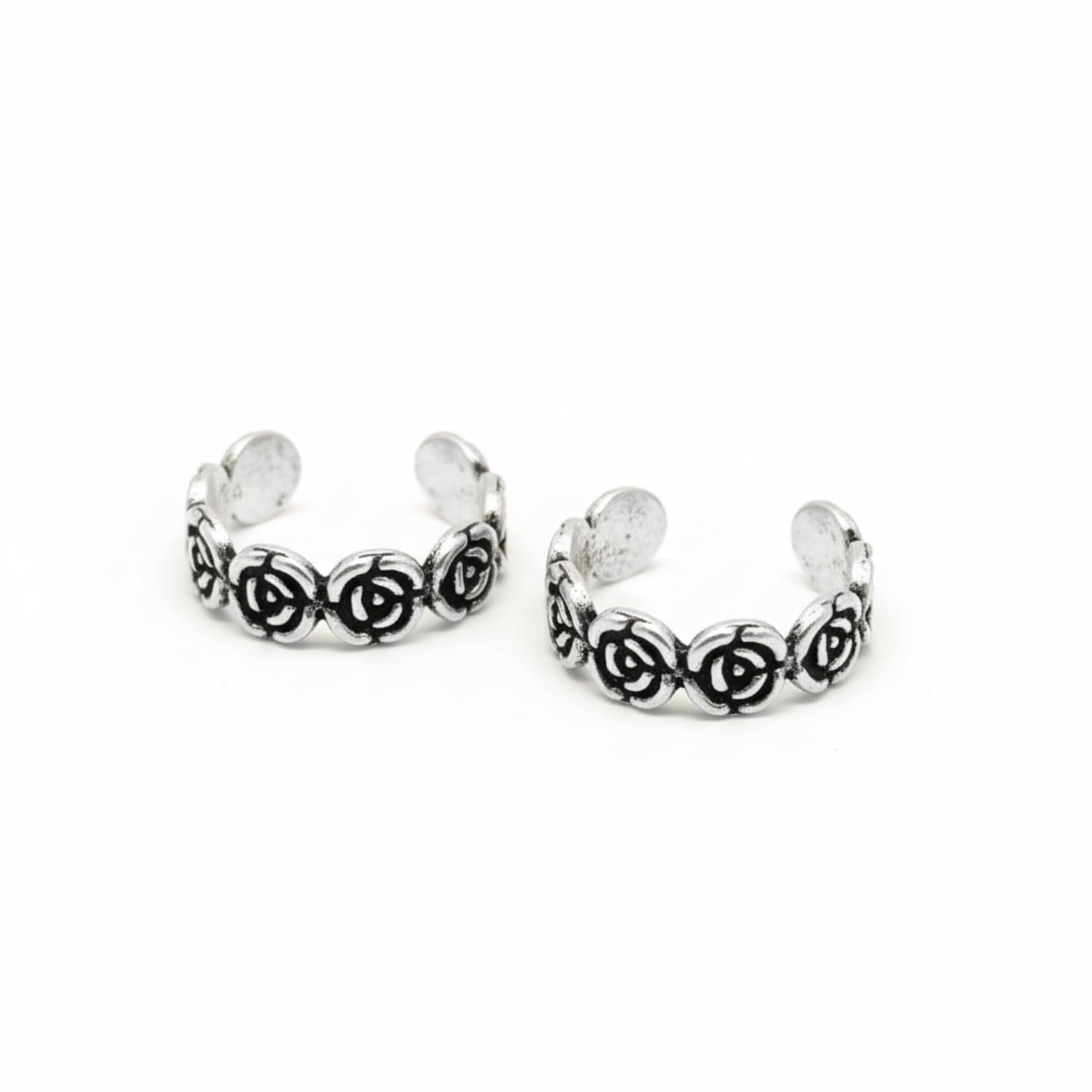 hulasi 925 Pure Sterling Silver Antique Toe Ring For Women & Girls (1 Pair) Stylish, Adjustable & Comfortable Chandi Bichiya-picture-20