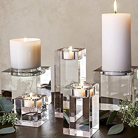 BulzEU Crystal Pillar Candle Holder for Events Cover