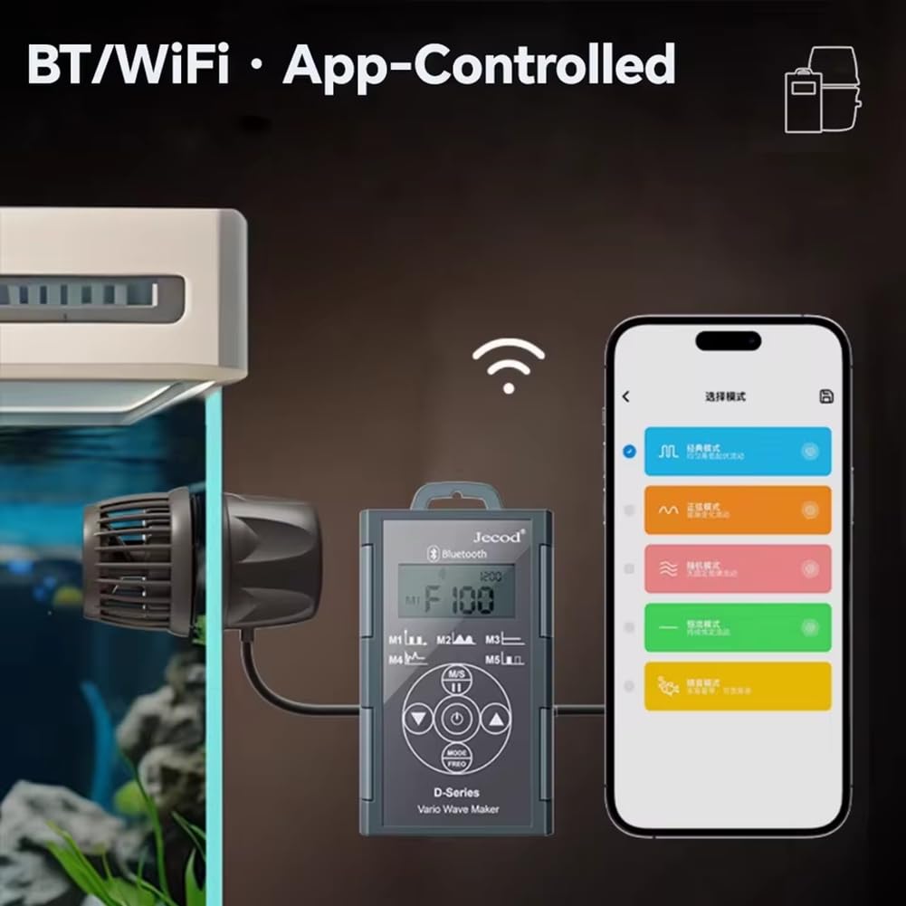 Dmp-10 Nueva Bomba Multidispositivo Inalámbrica con Bluetooth para Acuario, Generador de Olas para Acuario de Agua Dulce y Salada