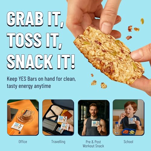 Image of YES Nut Bars - Soft Chewy Healthy Snack Bars (Strawberry Coconut, 6 count) | Made with Organic Maple Syrup - Vegan, Paleo, Gluten Free, No Refined Sugar, Dairy Free, Plant Based Protein, Low Sugar