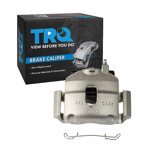 Image of TRQ Front Left Brake Caliper w /Bracket Drivers Side