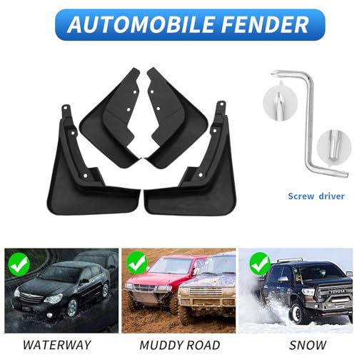 Image of Custom Fit for Mud Flaps Lincoln Corsair 2020-2024 2025 Mud Splash Guard Front and Rear 4-PC Set