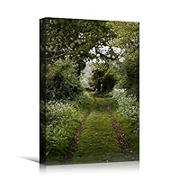 Canvas Wall Art Green Forest Dramatic Forest Landscape Living Room Multicolor Photography Rustic - 12x18 inches