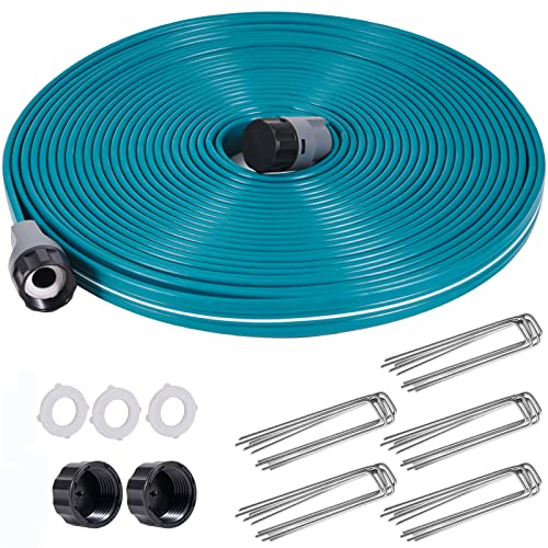 Linex Sprinkler Soaker Hose 50 Ft For Garden Lawn Watering Hose With Conncect End And Hose Stakes #TOP5