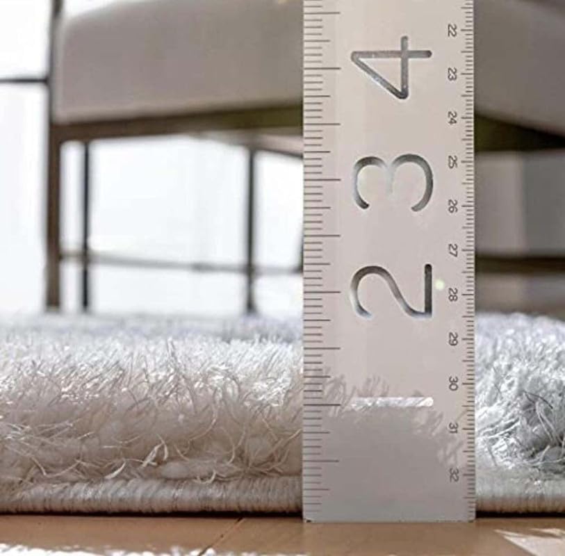 Image of Shaggy Rugs 3X5 FEET Soft and Cozy Carpet for Living Room & Hall, Bedroom, and Kids Room Non-Slip, High Pile, Machine Washable, Perfect for Any Room (Grey Blue)