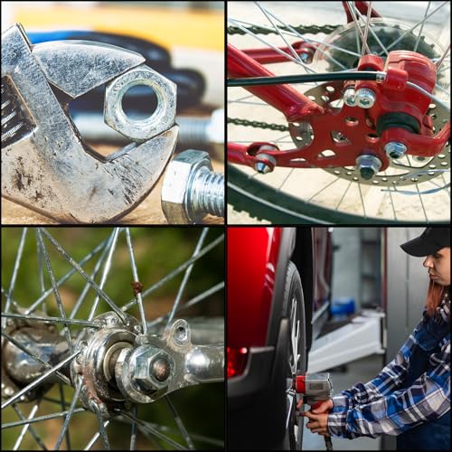 200 Stück Sechskantmuttern M3 M4 M5 M6 M8 Sechskant Muttern Sortiment, Sicherungsmuttern Edelstahl, Stoppmuttern Set, Selbstsichernde Muttern für Schrauben Unterlegscheiben Gewindestangen