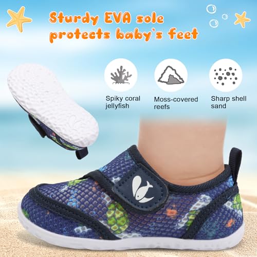Image of FEETCITY Toddler Water Shoes Boys Girls Swim Shoes Quick Dry Kids Aqua Socks Barefoot for Beach Swimming Pool