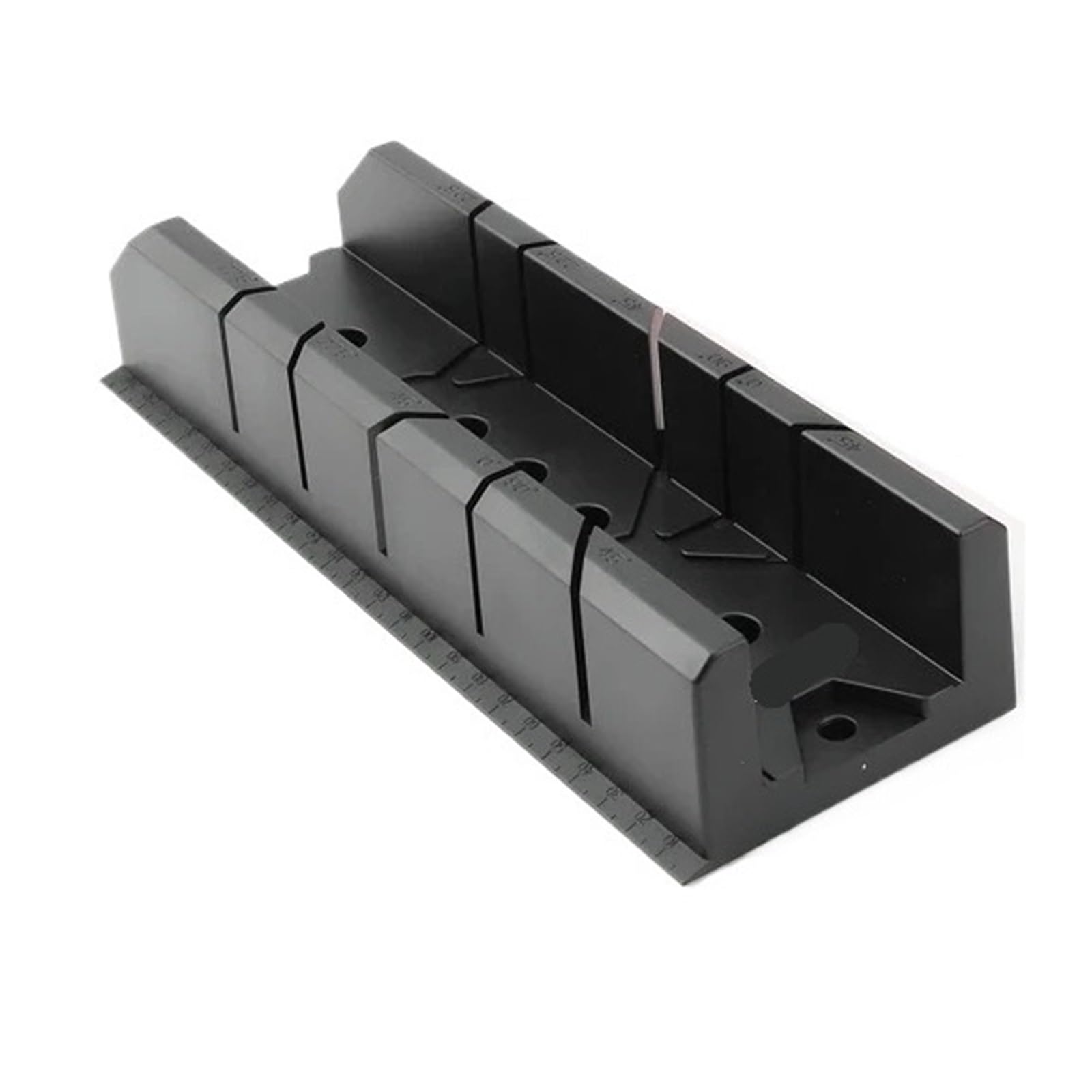Dhyuacn Black Mitre Saw Box 22.5/45/90 Degree 1Pcs Wood Cutting Clamping Miter Saw Box Woodworking Angle For Carpenter Coving Mitre
