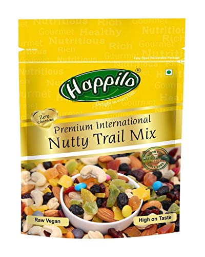 Image of Happilo 100% Natural Premium Californian Almonds, 200g + Happilo Premium International Trail Mix, 200g