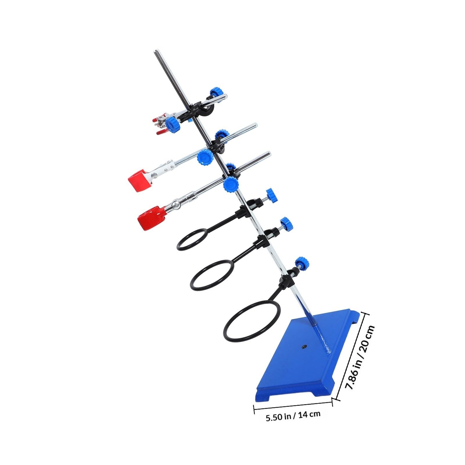 Set di Supporto da Laboratorio in Ferro, , Rack Metallico | Laboratorio e Aula, Supporto Stabile per Strumenti, Fissaggio e Sostegno degli Strumenti
