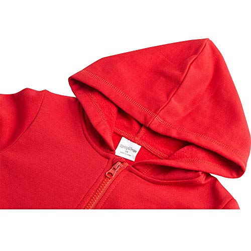 Image of Spring&Gege Youth Solid Fleece Hoodies Soft Full Zip Hooded Sweatshirts for Children (3-12 Years)