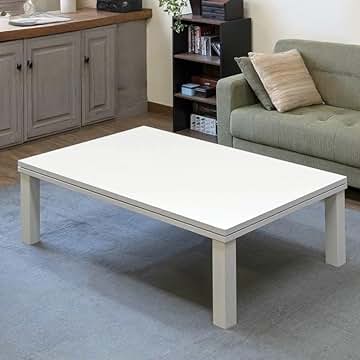 Amazon.co.jp: こたつテーブル 長方形 120 白