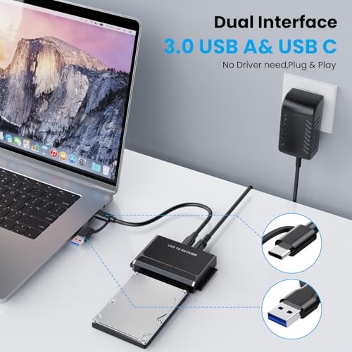 Adaptador USB 3.0 y Tipo C a SATA e IDE para discos duros miniatura 3