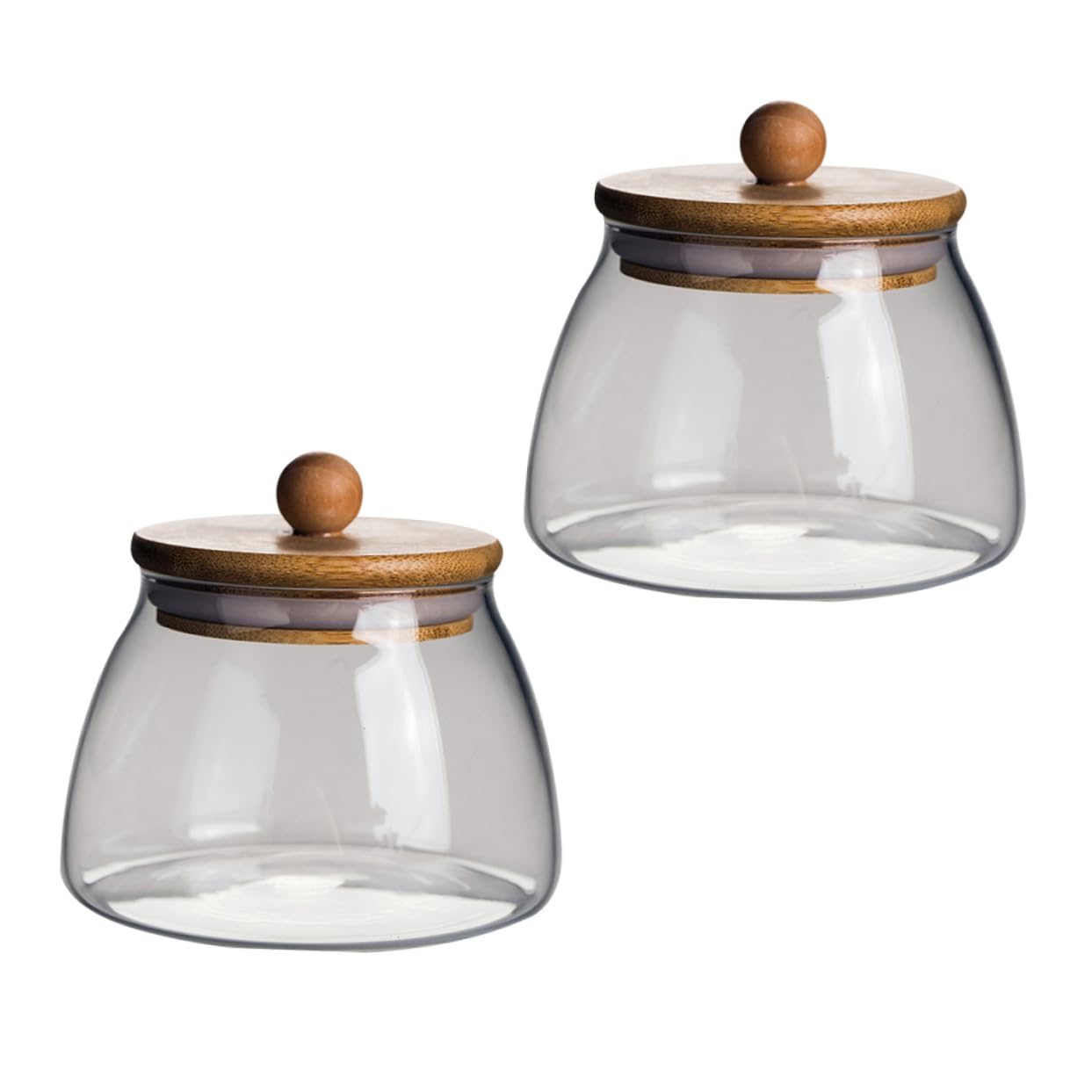 2pezzi Barattoli Trasparenti Con Coperchio Contenitori Ermetici Per Caramelle e Spezie Per Feste e Decorazioni Domestiche