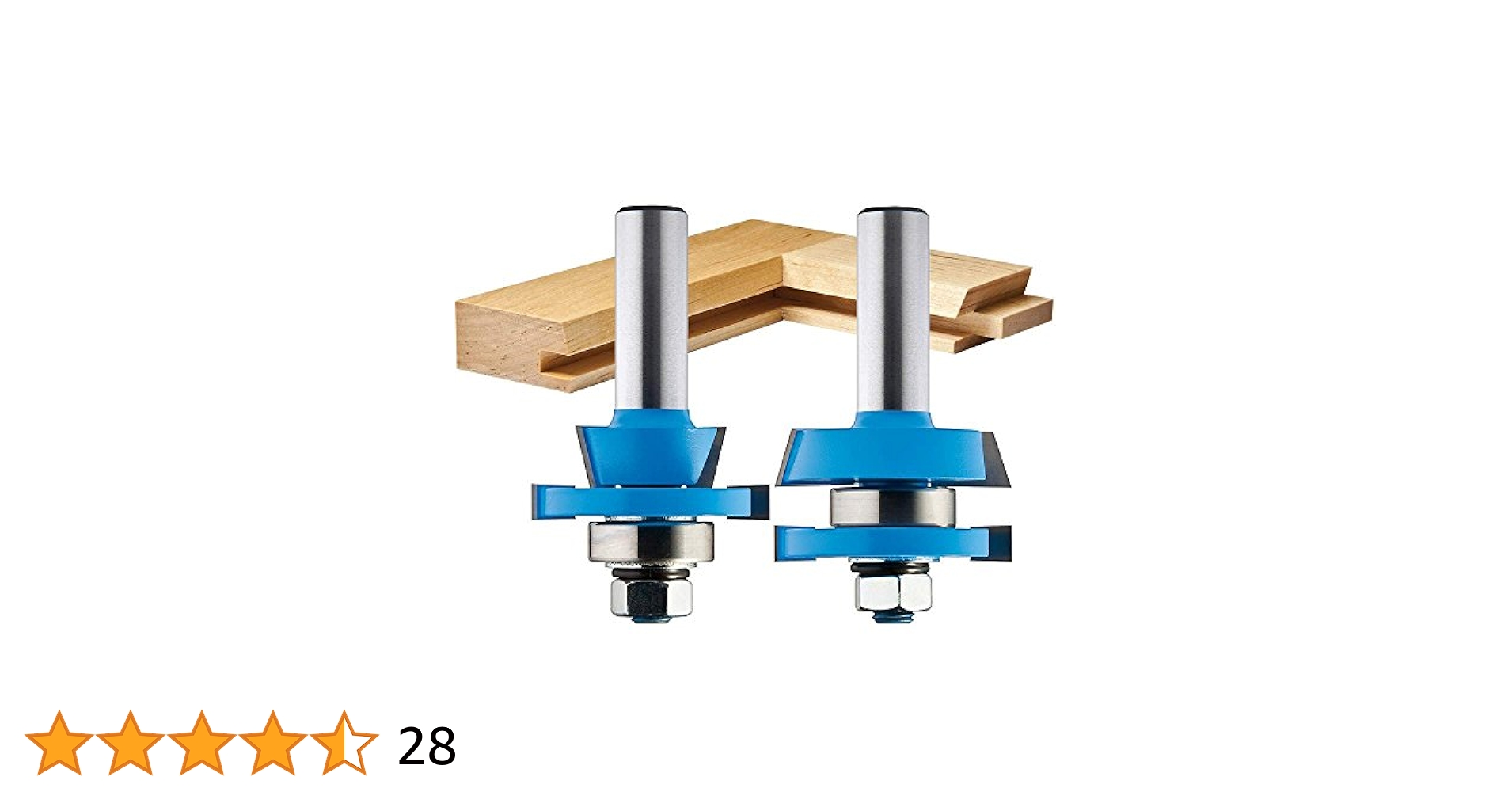 ROCKLER Shaker Rail & Stile Router Bits 1/2 Shank (Set of 2