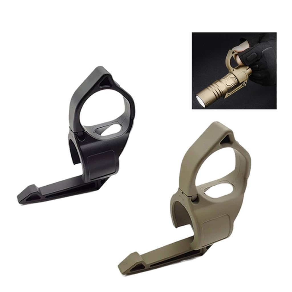 Anello Porta Torcia Tattico Con Clip – Supporto Regolabile Per Torcia LED Da 1'' – Impermeabile E Leggero