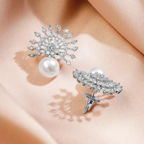 Image of Rubans Pendant Necklace Set American Diamond and Zirconia Gift Jewellery for Women & Girls