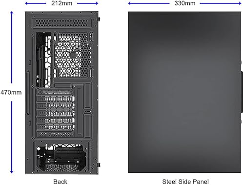 Miniatura 9 de Bgears b-Optillusion Gaming PC ATX, panel frontal ARGB con ilusión óptica especial, lado de vidrio templado. USB 3.0, soporte hasta tarjeta madre