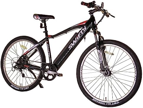 SWIFTY AT656 Electric Bike from 36 Volt Electric Bike for Adults – All Terrain Ebike Perfect for Hitting The Trails – Up to 30 Miles on One Charge – 7 Speed Shimano Gears