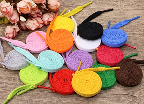 Tupalizy 20 Colors Laces for Sneakers, Flat Shoe Strings for Athletic Running, Gym, Golf Shoes, Boots - 33Inch, 20 Pairs2