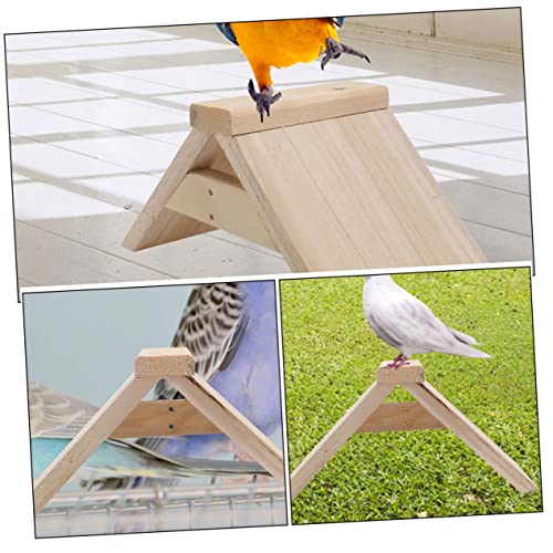 Image of 5-Pack Wooden Pigeon Perch Stand Solid Wood Bird Cage Accessory Parrot Playing Toy for Pigeons and Small Birds Indoor Outdoor Use