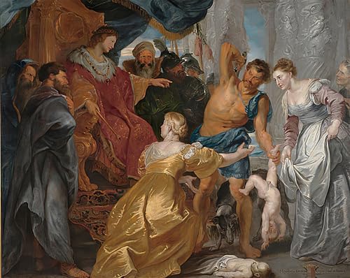 Pinturas famosas impresiones de lienzo póster Rubens Il Giudizio di Salomone