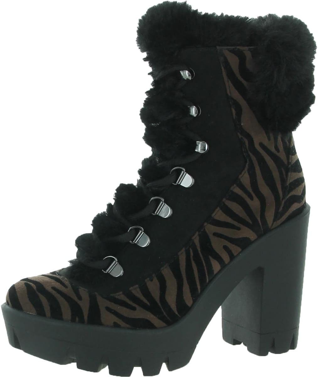 Jessica Simpson Women's Mikah Fashion Boot, Brown/Black, 6.5