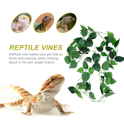 Enredadera para decoración realista contra el estrés en jaulas de reptiles 4